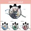 Unique Alloy Cat Ears Time Gem Necklace Featuring Nezuko And Tanjiro Design
