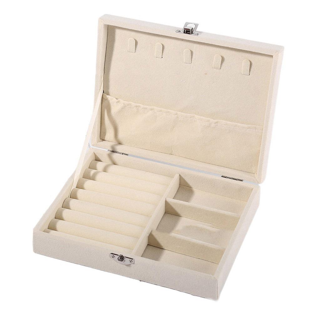 Lockable Portable Necklace Organizer Multi-grids Jewelry Display Container Bracelet
