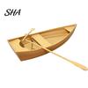 3D Printed Boat Ornament Figurine, Stable Ornaments with Paddle, Statue Base Miniature Decoration for Home Office Desktop Display Elegant