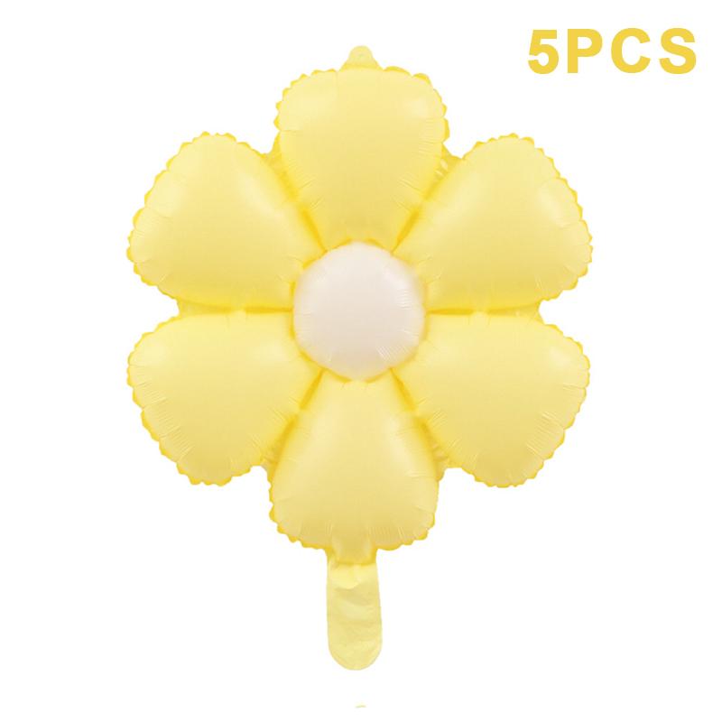 5 шт./компл. конфетного цвета воздушные шары в виде маргаритки, подсолнух, фольгированные шары, реквизит для фотосъемки, украшения для свадьбы, дня рождения, вечеринки