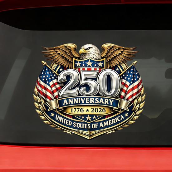 Наклейка Флаг США к 250-летию Патриотическая 1776-2026 250 Лет Америка Автомобильный Декаль Независимость