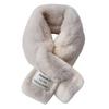 Thickened Cross Scarf Plush Faux Rabbit Fur Scarf Winter Warm Neck Scarf  Autumn Winter