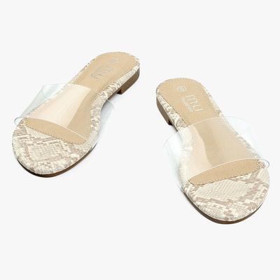 Женские прозрачные плоские сандалии Прозрачные летние сандалии для женщин Новые нарядные туфли Тапочки Уличная плоская обувь Модная