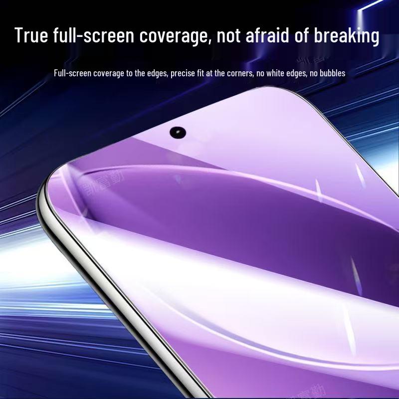 Закаленное стекло на весь экран Redmi K80/K80 Pro с защитой от синего света, без белых краев