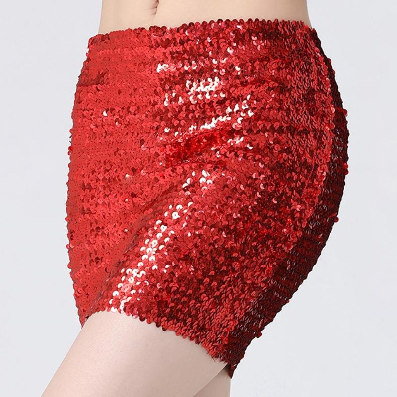 Женская юбка с пайетками, блестящие эластичные облегающие мини-юбки, вечерние вечеринки