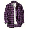 Men's Shirts Button-Up Classic Plaid Smart Casual Flannel Shirt Long Sleeved Chest Two Pockets Design Spring Autumn Men Tops