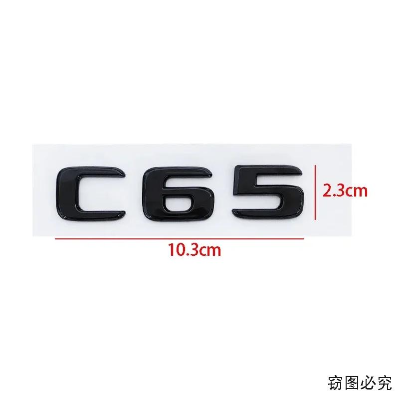 ABS Car Side Sticker Rear Trunk Badge Letters Decal Decoration for Mercedes Benz C43 C65 C63 G65 Exterior Accessories QK1