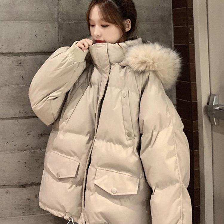 Пуховая одежда для женщин в 2024 году, новая зимняя утолщенная короткая одежда на хлопковой подкладке, куртки на хлопковой подкладке, свободные и тонкие, чтобы преодолеть женщин