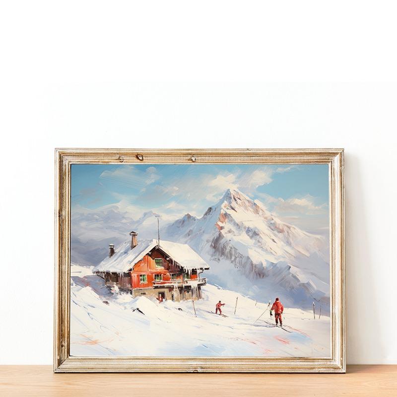 Четыре сезона Винтажные сельские пейзажи Плакаты и принты Печать на холсте Настенная картина для гостиной Украшение дома