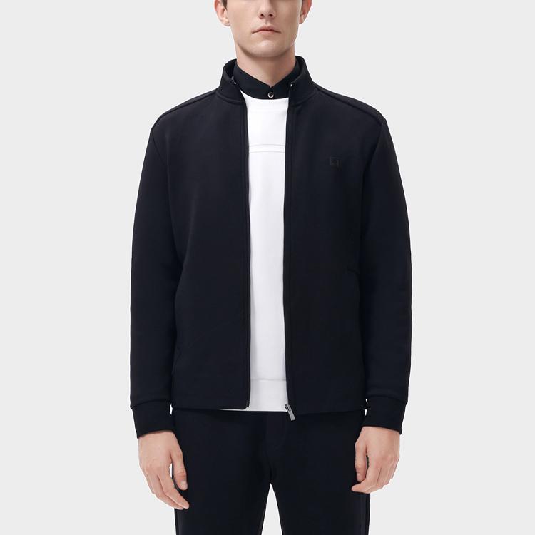 Fila Однотонная куртка с принтом букв, на молнии, со стойкой, мужская, черная F11M317505FBK