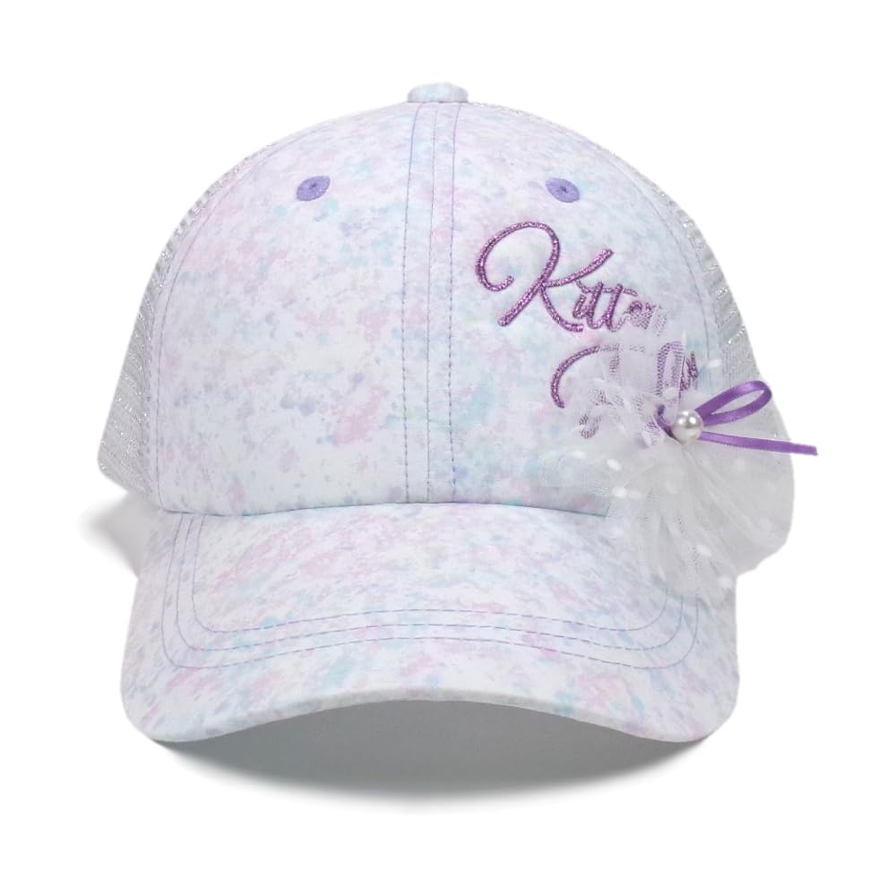 Gradient Mesh Hat [happybeans] Girls' (White, 54cm)