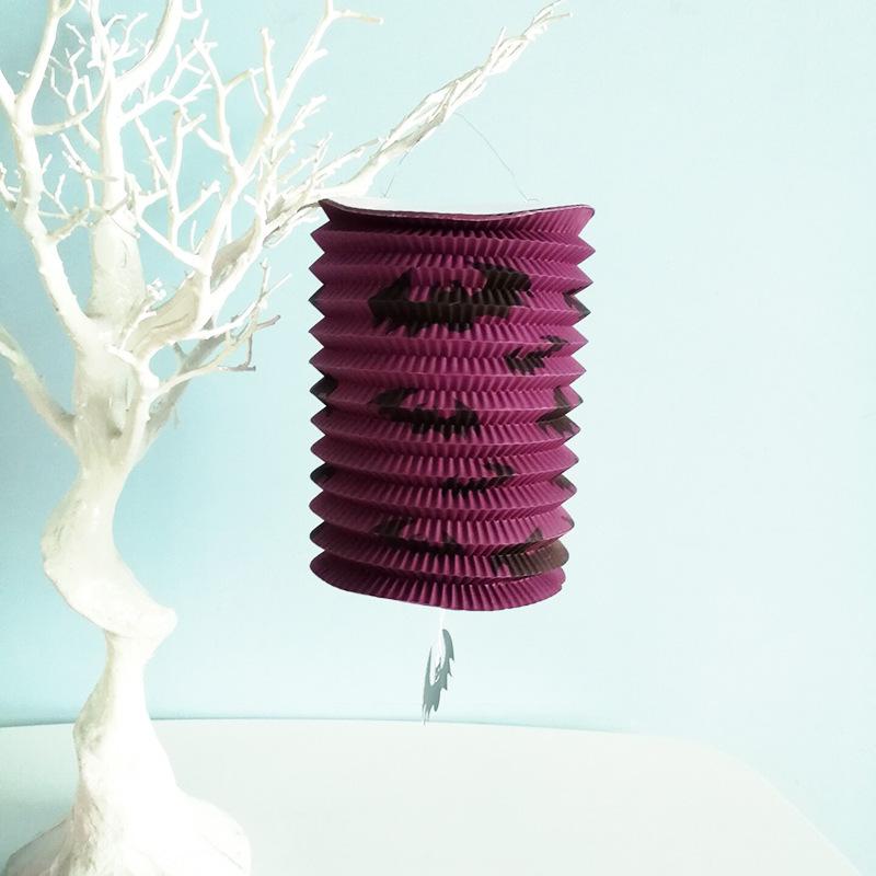 Halloween Accordion Lantern – Foldable Paper Pumpkin Light Decoration for Party, Haunted House & Bar | Creepy Hanging Ornament, Easy Storage