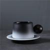 Набор кофейной чашки и блюдца Shangqi Light Luxury с керамической чашкой и деревянной ручкой
