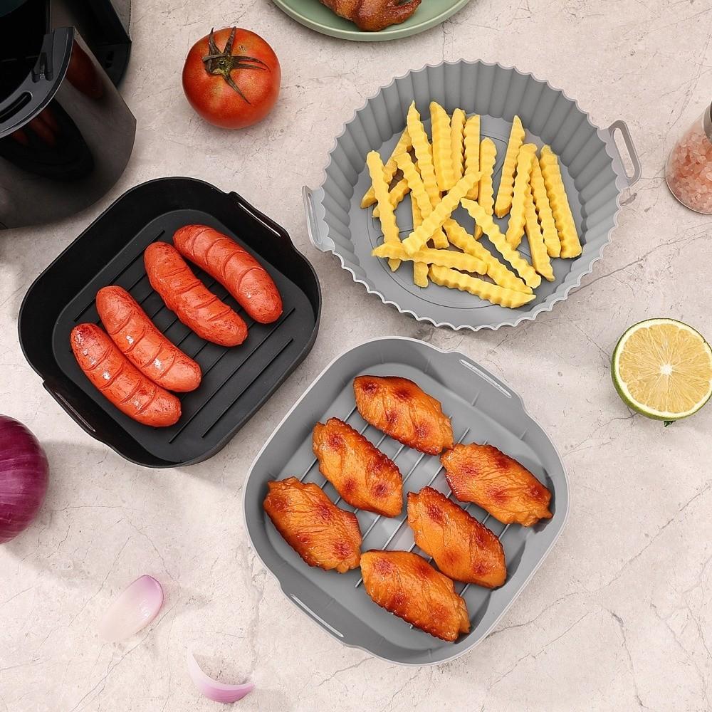 High Temperature Resistant Air Fryer Baking Pan Flexible Non-Stick Silicone Liner Kitchen