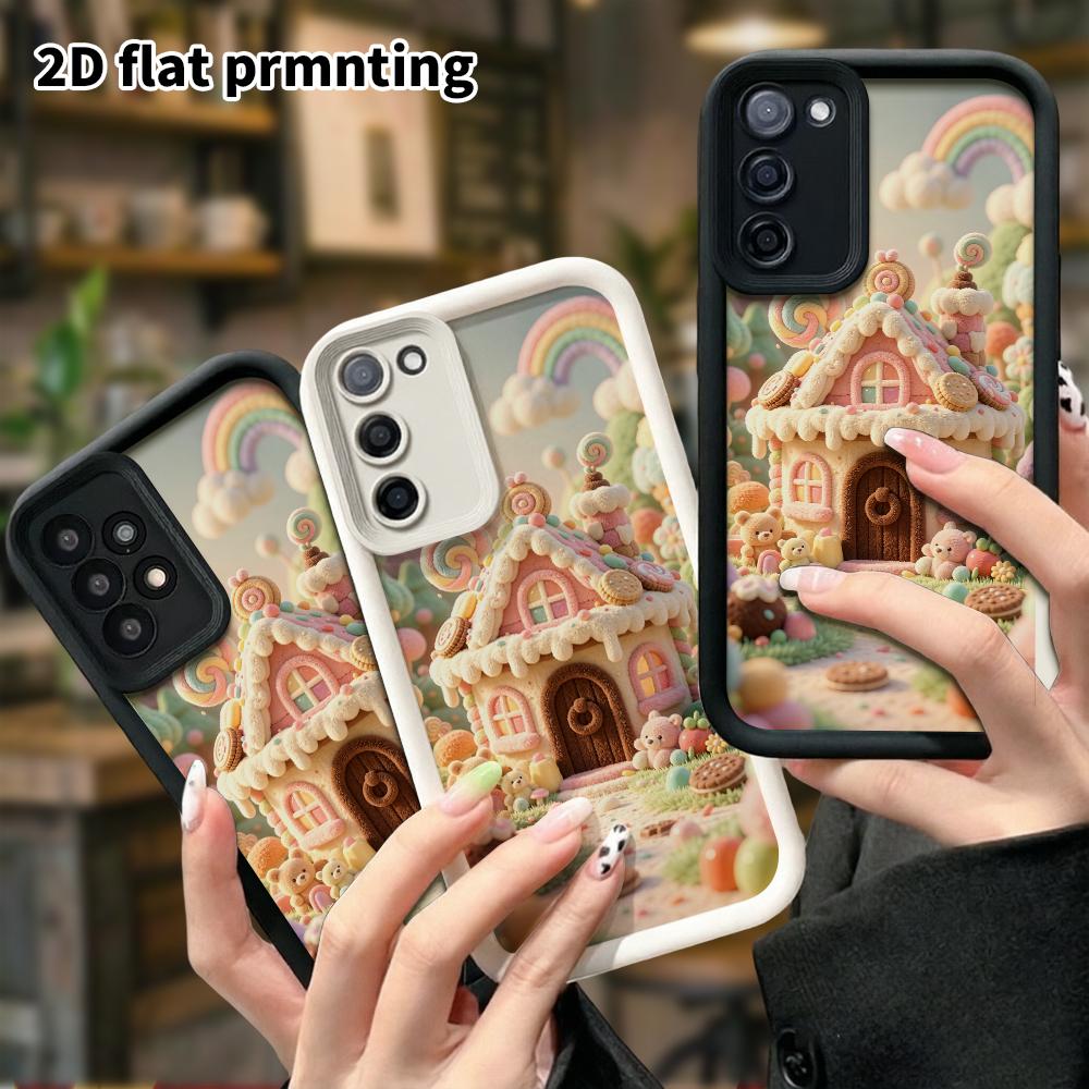 Чехол для телефона: 2D плоский, подходит для Samsung Galaxy A34 A35 M05 M06 S20 S22 S21 FE Plus 5G защитный чехол, пряничный домик, идеальный Рождественский и Хэллоуин