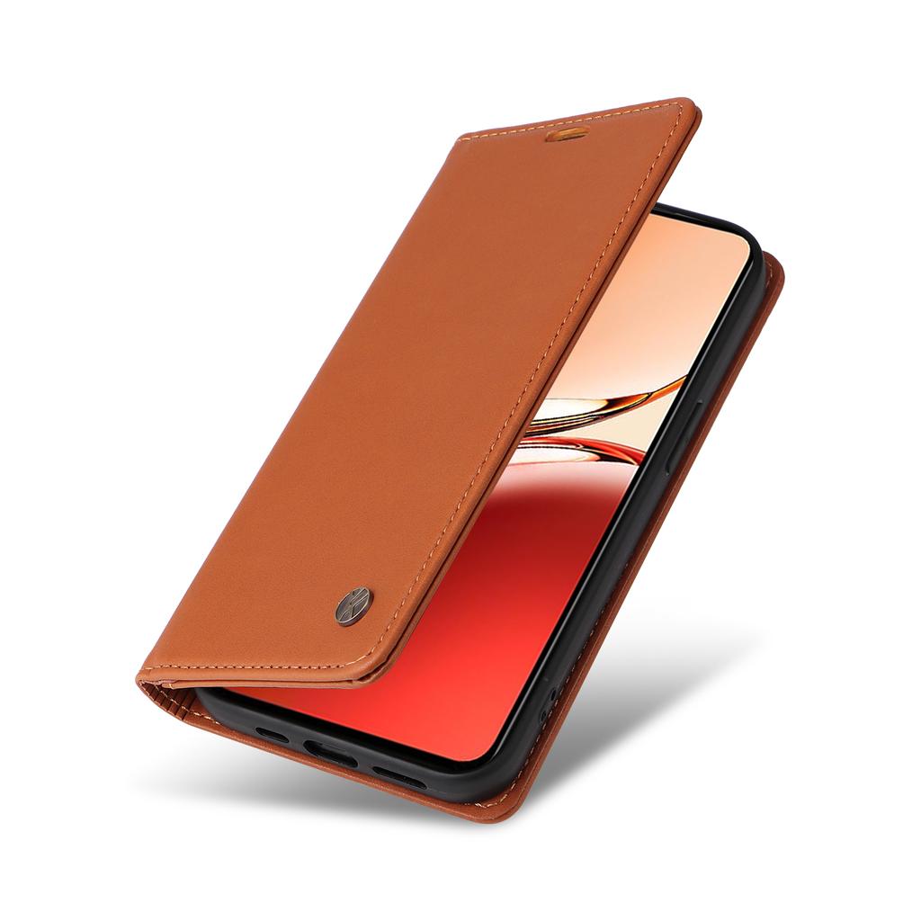 YIKATU YK-001 For Oppo Reno12 F 4G Case Wallet Leather Phone Cover Strong Magnetic Closure