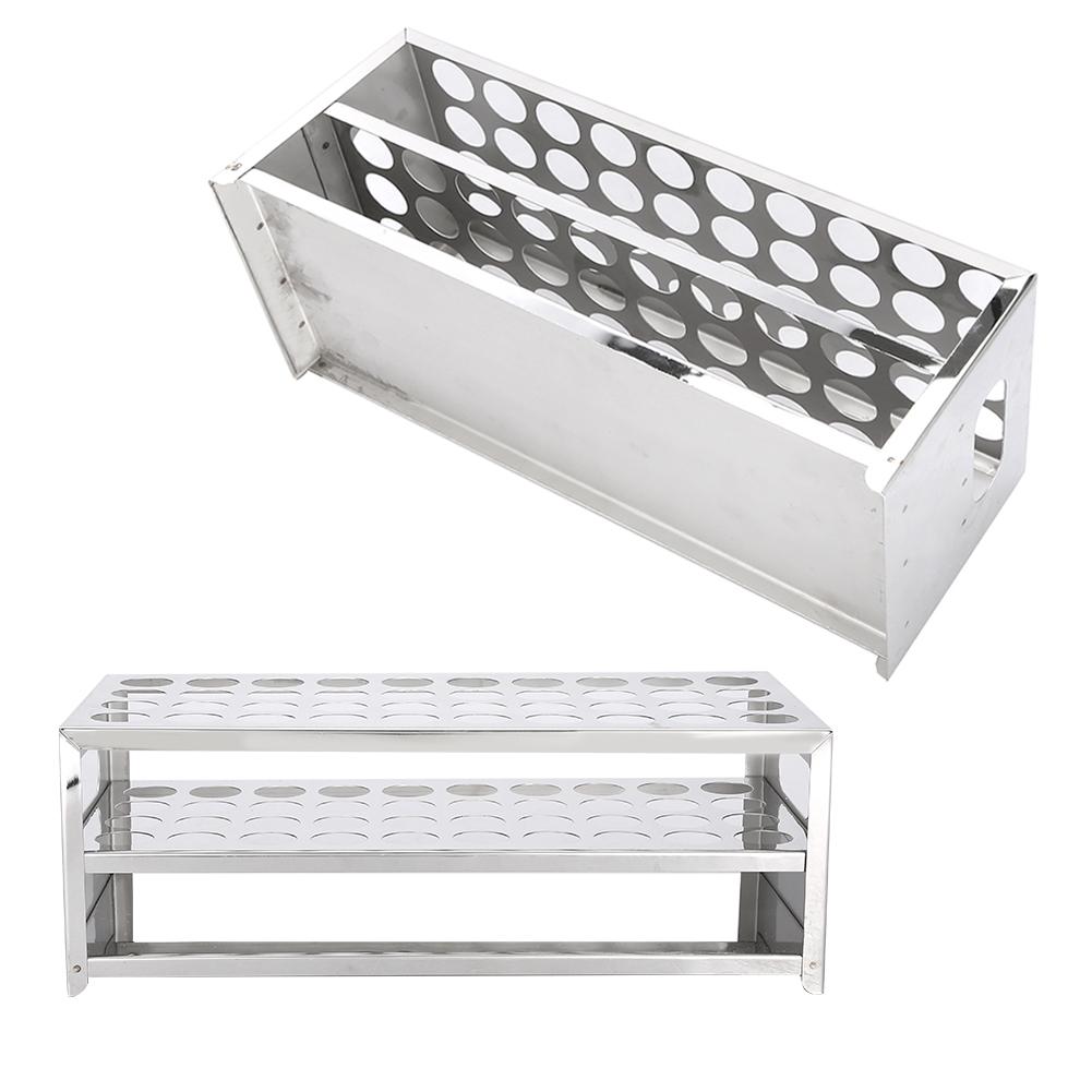 Стойка для пробирок с 40 отверстиями, двухслойная стойка для пробирок из нержавеющей стали, пластина для перфорации 304