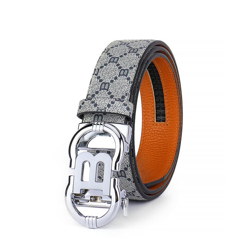 Four Seasons Available Belts Men'S Genuine Leather Automatic Buckle Waist Belt Head Layer Pure Leather New High End Business Pants Strap Trendy