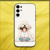 Милый Чехол для Телефона с Девочкой и Собакой для Samsung S25,S24,S21,S22,S23,S30,Ultra,S20,Plus,Fe,Lite,Note,10,9,5G Черный Мягкий Чехол