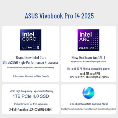Asus Ноутбук Vivobook Pro 14 AI (2025) (Китайская версия)