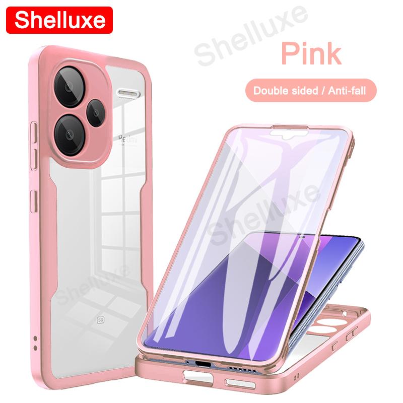 Для Redmi Note13 Pro+ 360 Полная защита Передняя+Задняя Прозрачный Чехол Shelluxe Для Xiaomi Redmi Note 13 Pro Plus Силиконовый Двусторонний Чехол