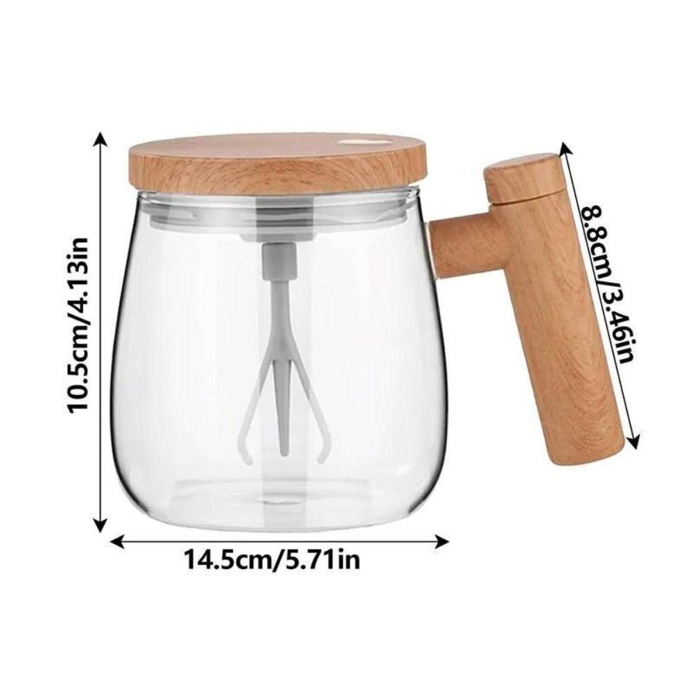 Self Stirring Mug Rechargeable Electric Mixing Cup Durable Glass Cup