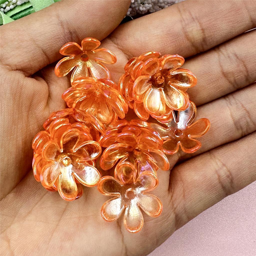 DIY аксессуары 20 шт. мода 6 лепестков цветок свободные бусины материалы ручной работы сосуд для волос изготовление украшений