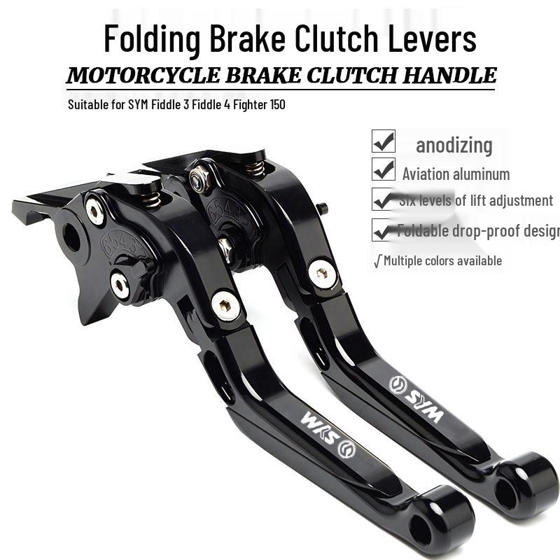 Compatible Adjustable Folding Brake & Clutch Levers for SYM Fiddle 3/4 & Fighter 150