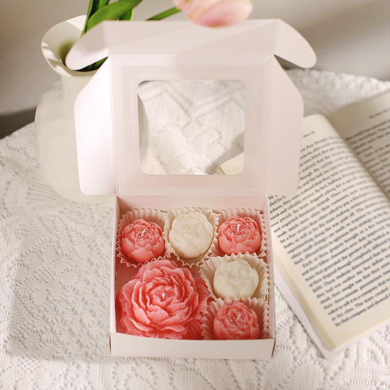 1 Набор Ароматерапия Компактный Ручной работы Романтический Набор Ремесленный Роза Премиум Подарок Ароматическая Свеча Элегантный