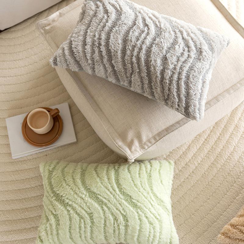 12x20'' дюймов Подушка Чехол для подушки с волнистым узором Жаккард Роскошный современный стиль Подушка для дивана для гостиной, спальни