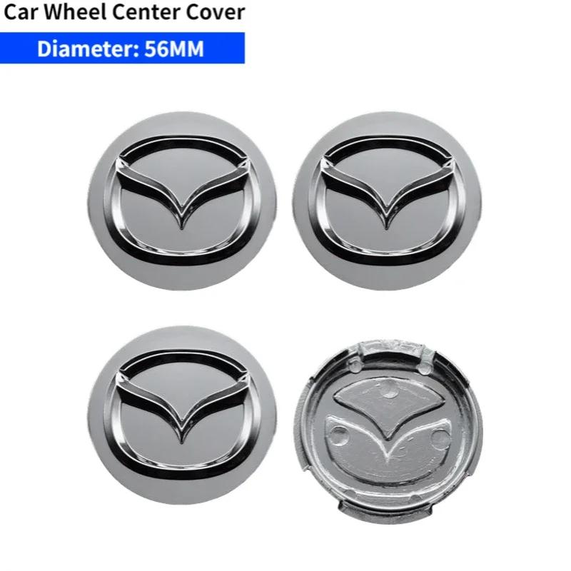 52/56/60mm Car Tire Center Hub Caps Emblem Covers for Mazda Atenza MX3 CX3 CX5 2 3 6 323 626 RX8 RX7 Protege Axela Speed