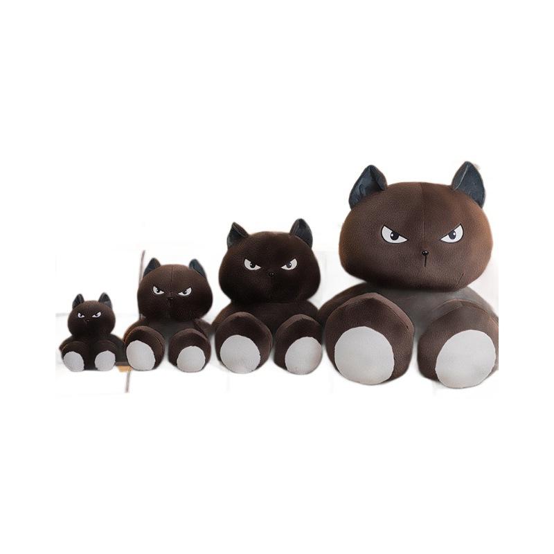 Новая милая мультяшная кукла-кошка, крутая плюшевая игрушка-кошка, черная кукла-кошка, подушка, детский подарок на день рождения