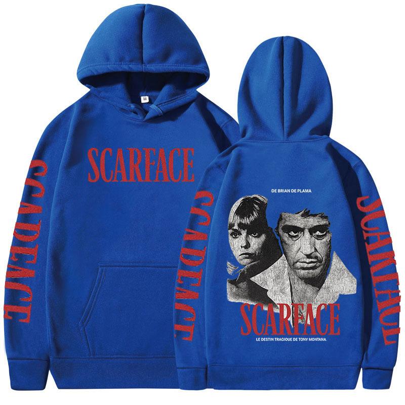 Gang Movie Scarface Hoodies Tony Montana Face Al Pacino Sweatshirts Men Women Clothing Oversized Long Sleeves Fleece Pullovers