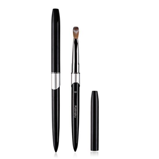 Кисть для дизайна ногтей, УФ-ручка, щетина, мягкая искусственная норка, металлическая многофункциональная гелевая ручка для резьбы