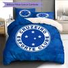 Постельное белье с узором Cruzeiro Esporte Clube Декор для дома Подарок на день рождения (1 пододеяльник + 2 наволочки, без наполнителя)