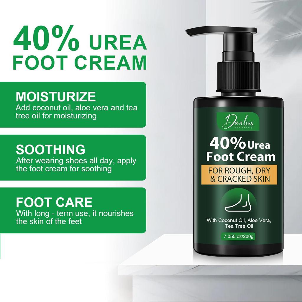 Крем для ног-Увлажняющий 40% Мочевина-АЛОЭ ВЕРА,МОЧЕВИНА 40%,МАСЛО ЧАЙНОГО ДЕРЕВА,КОКОСОВОЕ МАСЛО-Увлажняющий сухую потрескавшуюся кожу,200мл