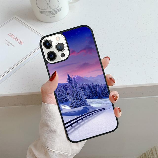 Winter Landscape Phone Case For iPhone 17 Air 13 12 14 15 16 Cover For Apple 14 15 16 Pro Max 6S Plus Coque