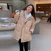 Double-sided cotton-added thickened stand-up collar cotton clothes, short bread clothes, students loose-fitting cotton-padded clothes and coats on bot