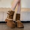 Женские модные зимние легкие теплые ботинки на толстой подошве, противоскользящие повседневные кроссовки, хлопковые ботинки, ботинки-трубы