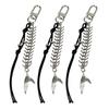 1/2/3Pcs Alloy Fishbone Keychain Pendant Black Rope Design Lightweight Key Chain Backpacks Cars