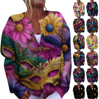 Женский модный фестивальный вязаный кардиган с длинными рукавами и застежкой на пуговицы