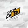 1Pc Car Badges HSV Racing Flag Trunk Emblem Metal Stickers Body Decals Letter Grille Decor For  HSV Astra Commodore GTS R8