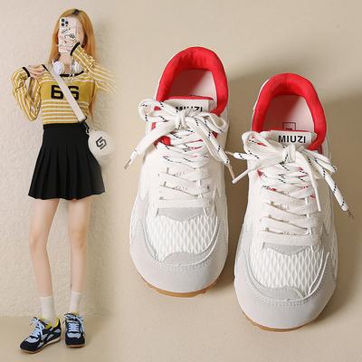 Модная сетчатая женская обувь лето новая дышащая удобная повседневная обувь ретро цветовая гамма кроссовки женские модные повседневные кроссовки для бега