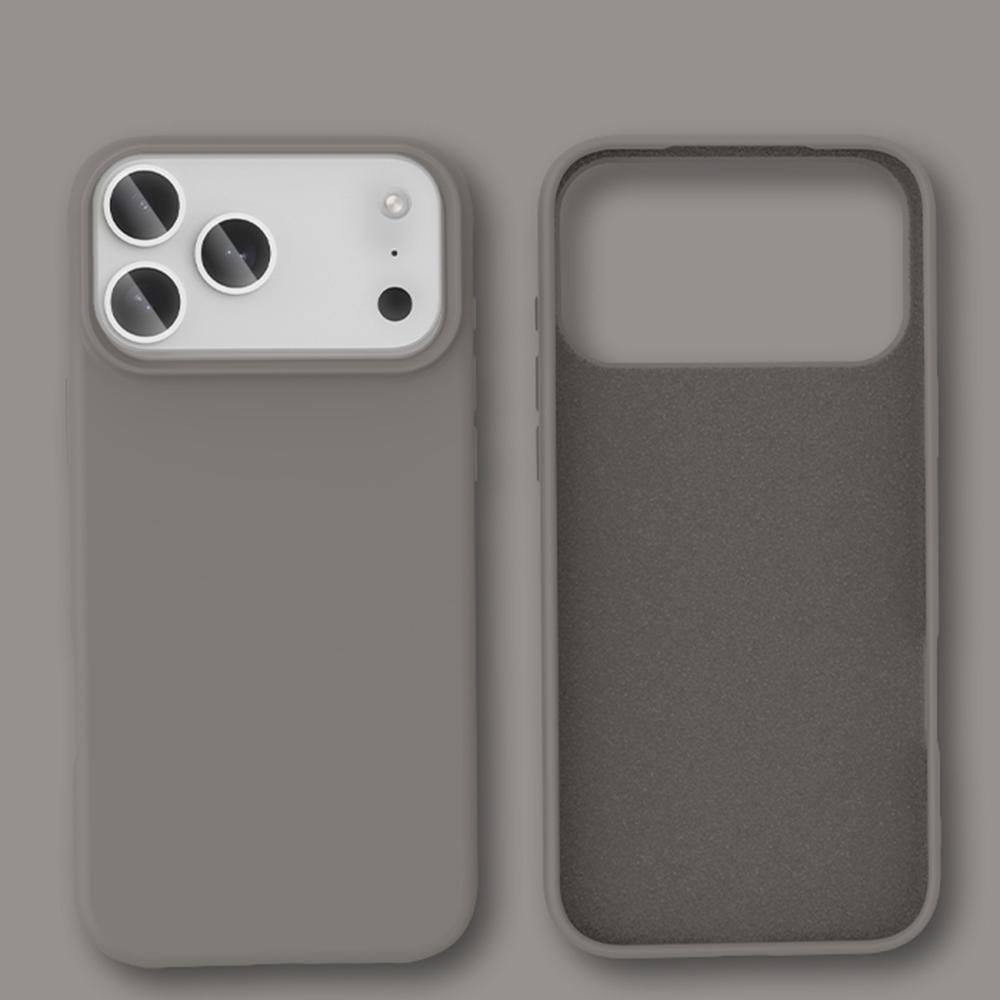 Ударопрочный Мягкий Чехол из Жидкого Силикона для iPhone 17 Air 16 16E 15 14 13 12 11 Pro Max Plus Защитная Крышка с Ощущением Кожи