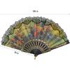 Rbenxia Испанский цветочный складной ручной веер с цветочным узором и кружевом, ручные веера, размер 9", упаковка из 10 штук, случайный цвет, подходит для свадьбы, танцев, церкви, вечеринки