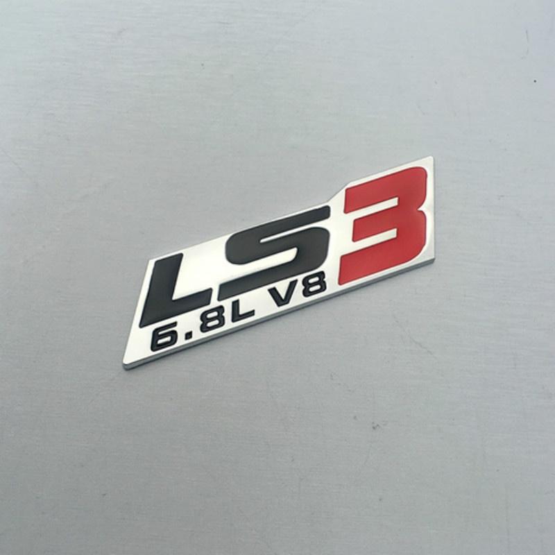 1 шт. 3D металлическая эмблема автомобиля 5.0L 5.7L 6.0L 6.8L LS1 LS2 LS3 LS6 COYOTE V8 значок на корпусе наклейка на багажник наклейка для логотипа автомобиля