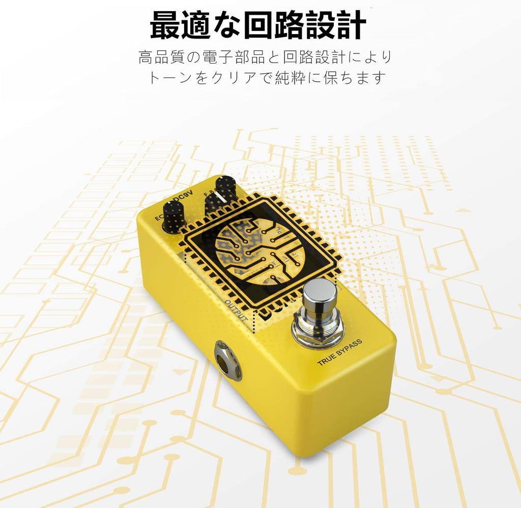 Donner Effector Yellow Fall Delay Guitar Pedal Pure Analog True Bypass (Yellow) [Item]