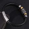 New Fashion Deluxe Charm Accessories Men's Leather Bracelet Stainless Steel Combination For Birthday Gifts
