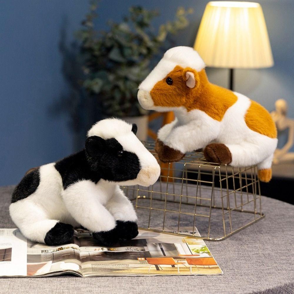 Симуляция Крупный рогатый скот Животное Плюшевая кукла Животное Корова Плюшевая игрушка Молочная корова Плюшевая кукла Украшение для дивана