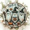 2D Pumpkin Head Art Decoration Wooden Hanging Pendant Door Decor Wreath Sign  Porch